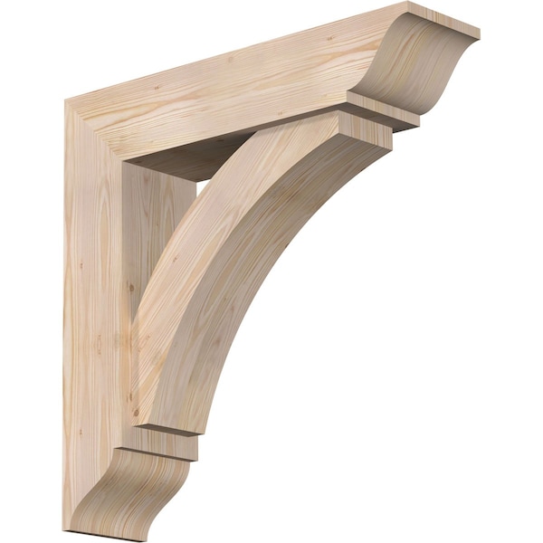 Ekena Millwork Thorton Traditional Smooth Bracket w/ Offset Brace, Douglas Fir, 7 1/2"W x 30"D x 30"H BKT0806X30X30THR01SDF - main